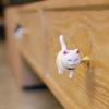 Light Luxury, Brass, Resin, Children's Room Decoration, Cute Cat Handle, Japanese, Cartoon Animal Wardrobe Handle, Door Drawer Single Hole Handle