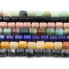 Faceted Natural Stone Square Rose Quartz Agates Loose Spacer Beads For Jewelry Diy Making Crystals Bracelet Pendant Accessories