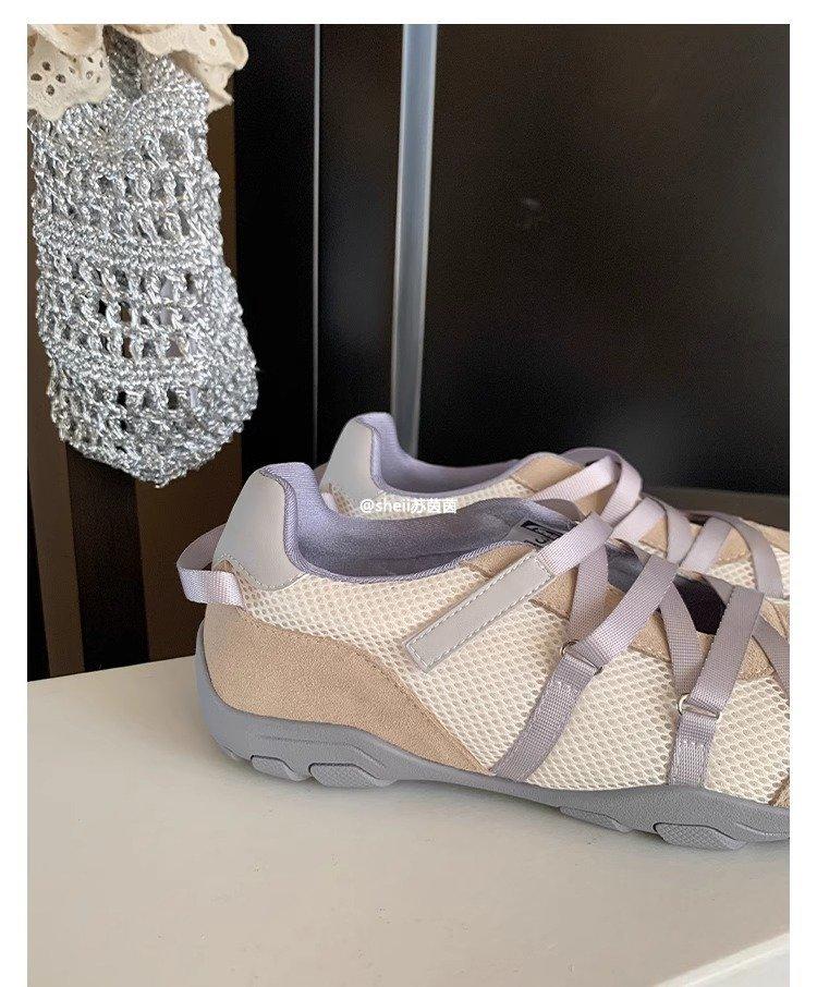 

[Real soft leather thick sole] Korean blogger~ Cross-band functional wind ballet Mary Jane casual shoes women s sports shoes 40