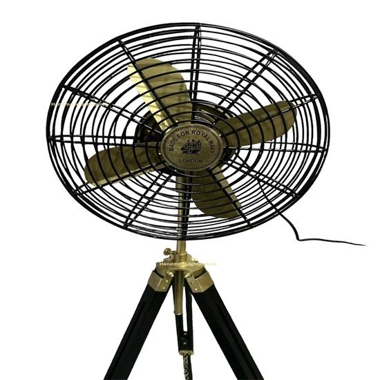 137.16 Cm Nautischer Holzstativ-Standventilator Industriell Verstellbar Retro Elektrischer Ventilator Handgefertigt Heim-, Bürodekor-Stil