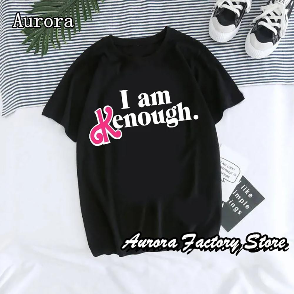 Summer Men Cotton T-Shirt Casual Tops Tees Male I Am Kenough Clothing Women Y2K Short Sleeve Streetwear Couple Harajuku T-Shirt