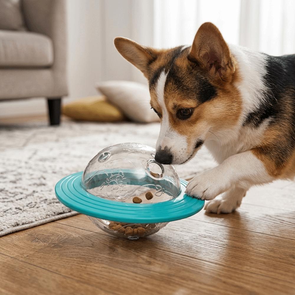 Hard Wearing Durable Dog Toy Round Dog Food Dispenser Dog Puzzle Toy Dog Teeth Cleaning