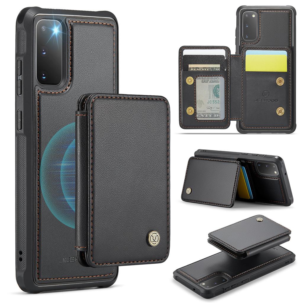 Für Samsung Galaxy S20 4G/5G Hülle Leder Handyhülle mit abnehmbarem magnetischem Kartenfach