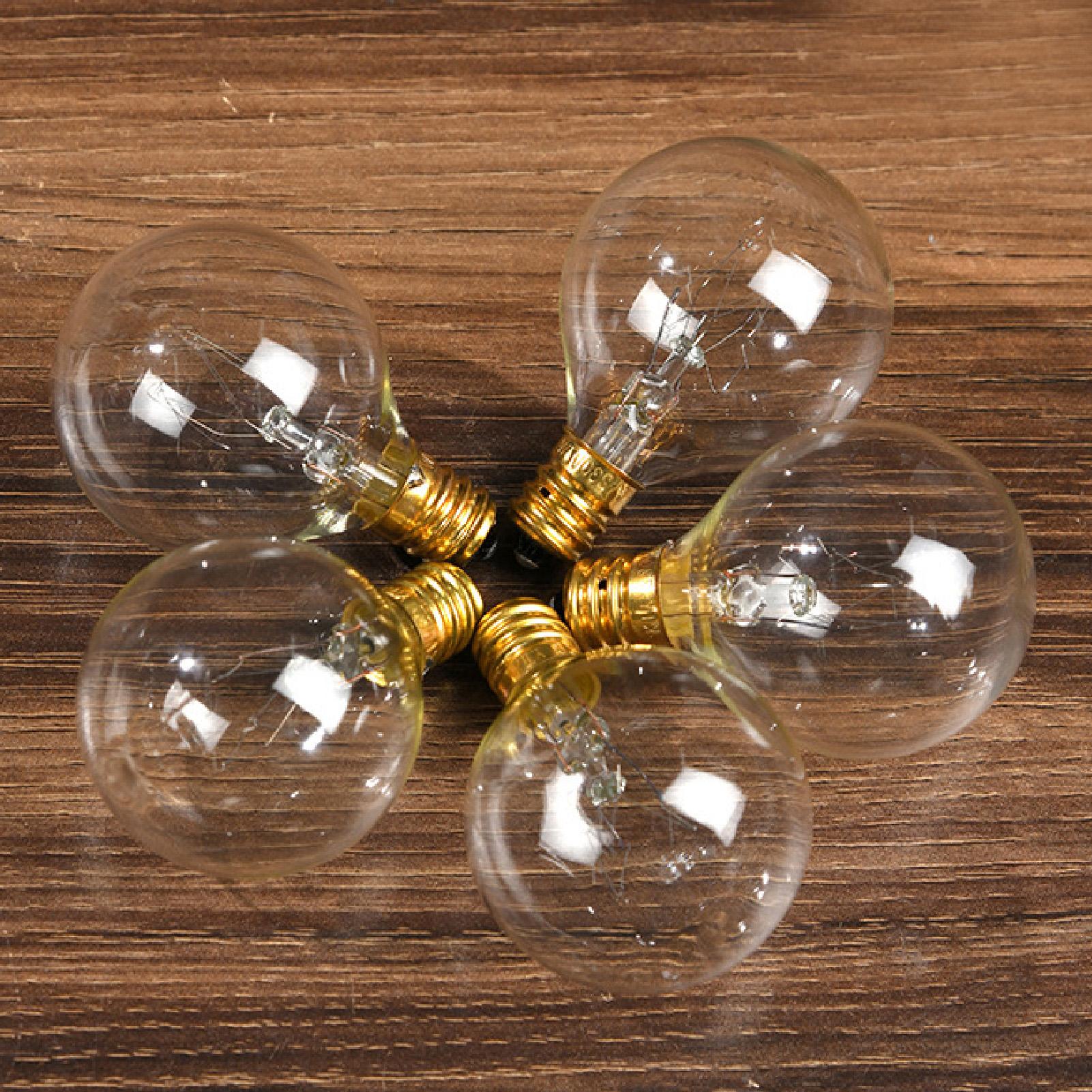 

G40 Light Bulbs Replacement G40 Tungsten Bulb Lamp 7W 220-240V Clear Globe Bulb E12 Base Light Bulbs for Indoor Outdoor Patio Decor Home Wedding Party