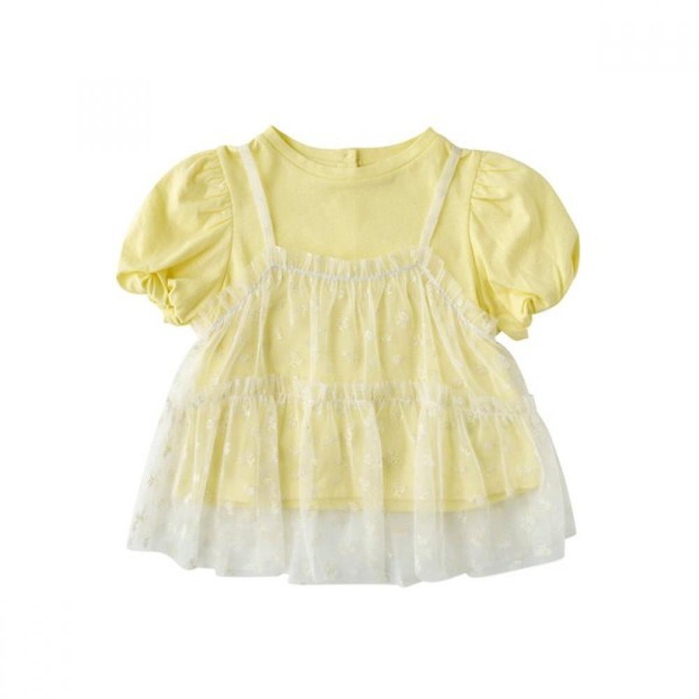 

Lulavi LiTTle Ground Flower ShavesTie T shirT 76312 332 09 YELLOW/100