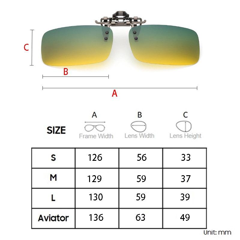 Non-polarized Vintage Clip On Flip Up Sunglasses Women Men Clip Use Day and Night Glasses Driving Fishing Outdoor Sports Sun Glasses