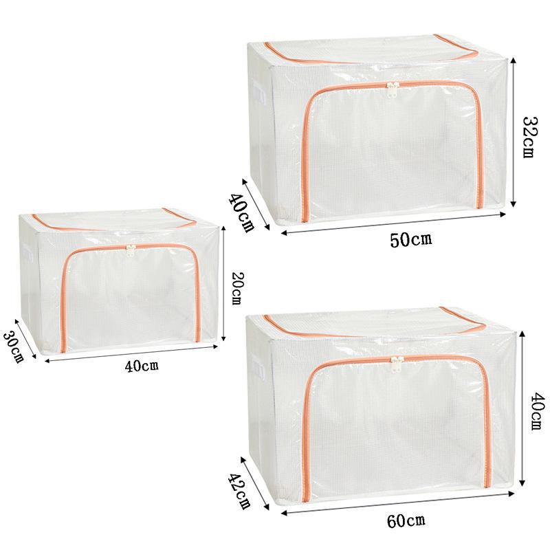 Baona Oxford Cloth Large Capacity Folding Storage Box for Clothes and Quilts