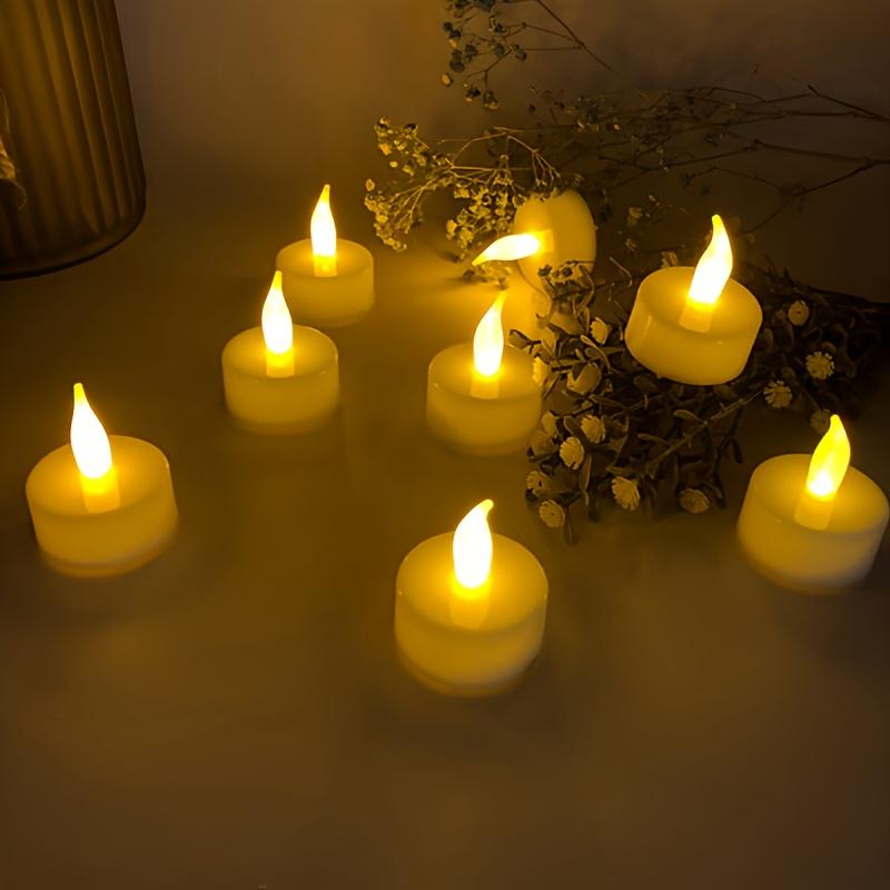 24 Mini Flameless LED Candles, Suitable for Christmas and Halloween Home Decoration, Bedroom, Wedding Parties, and Holiday Table Decoration