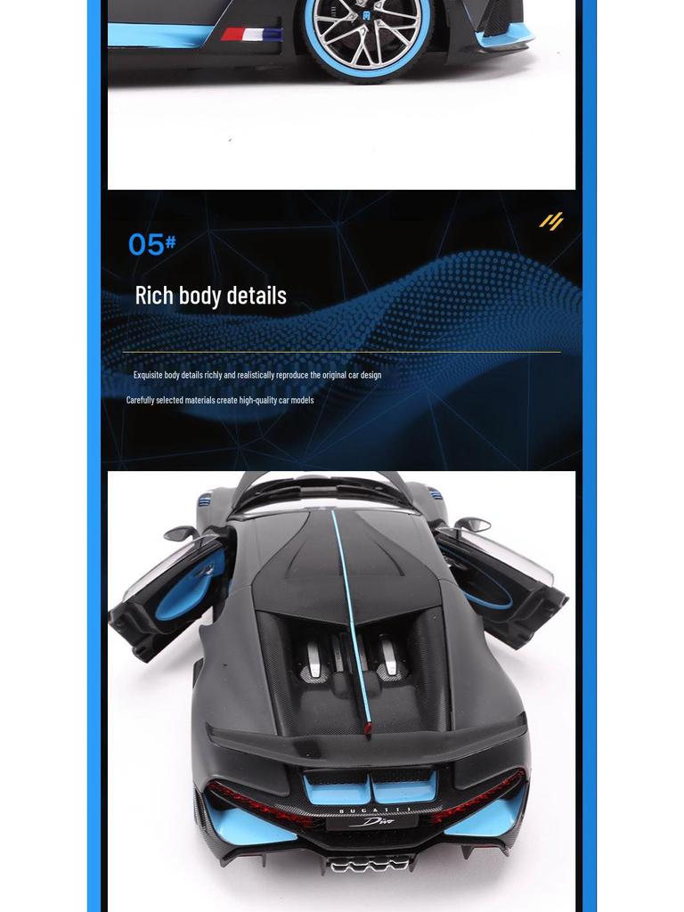 Bimego 1:18 Bugatti Divo Alloy Supercar Model with Windows