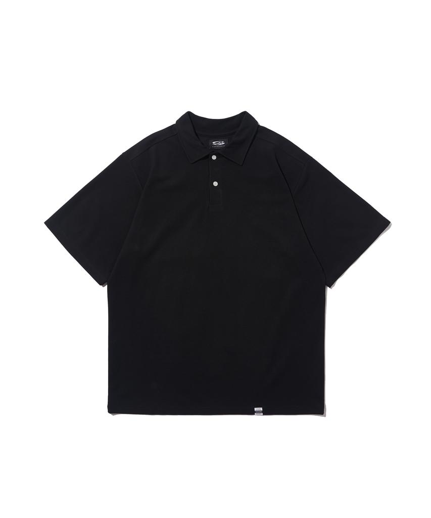 CARGOBROS Sorona Basic Collared Short Sleeve T-Shirt (Black)