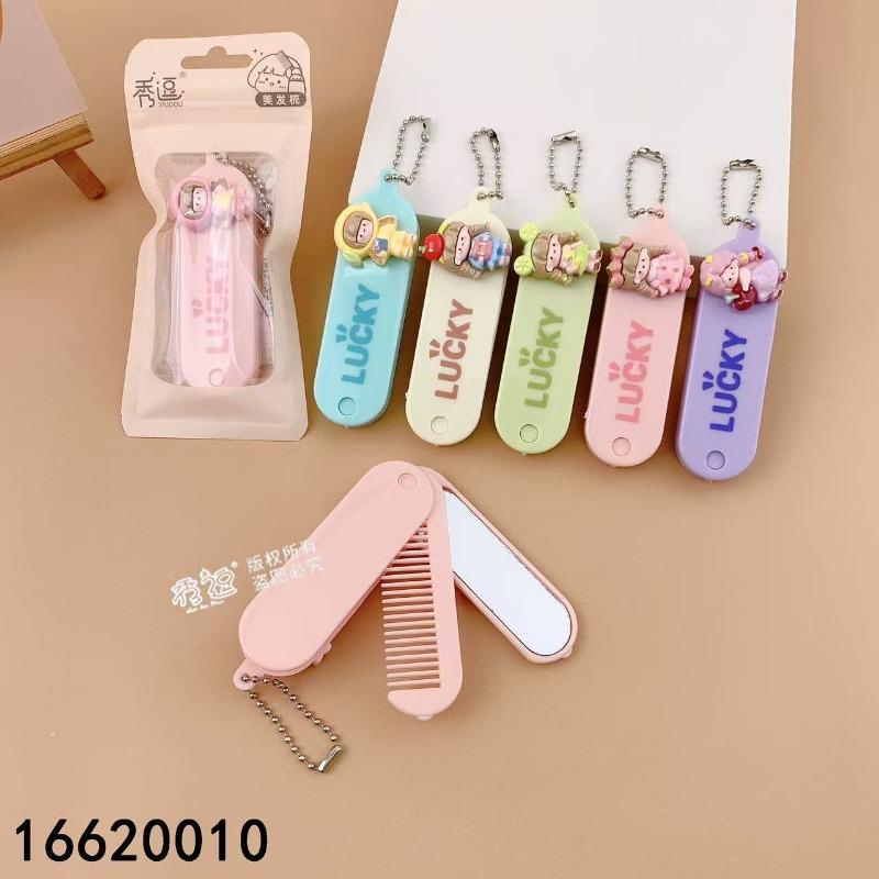 Creative Simple Solid Color Folding Mini Portable Hair Comb For Students