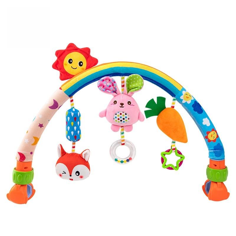 Infant Stroller Attachment With Sound And Visual Stimulation For Baby Engagement