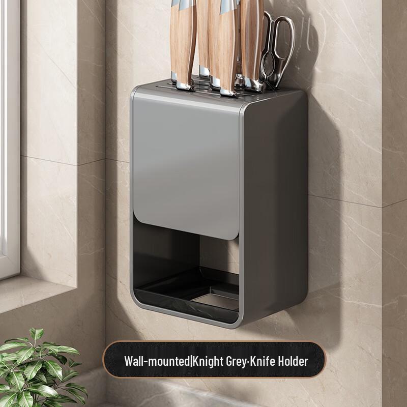 Danle Multi-Functional Kitchen Knife Holder with Drain Tray