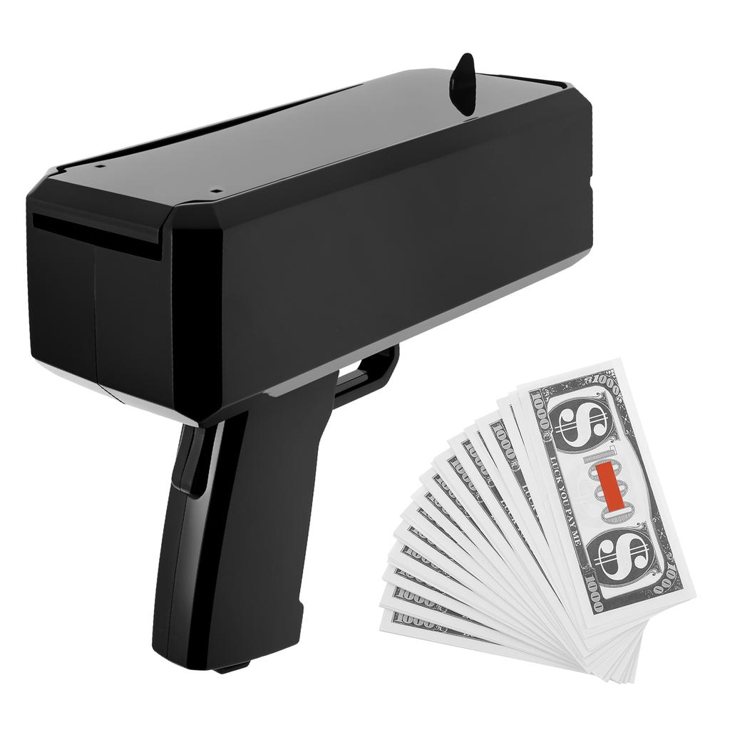 Handheld Shoot Money Gun Toys with 200 Props Fun Cash Raining Celebration Spray Tool Money Blower Machine Wedding Birthday Party