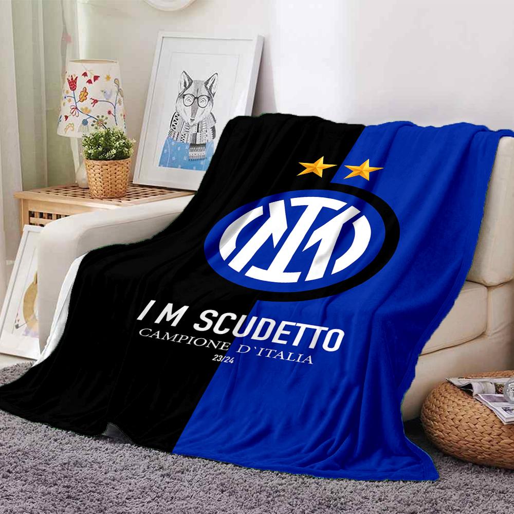 Coperte Campioni Inter Milan Flanella Stampata Traspirante Calda Coperta da Divano per Casa Ufficio Copriletti 0708a2