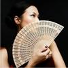 Chinese Vintage Simple Fashion Sandalwood Scented Folding Hollow Wooden Fans Hand Held Fans Accessories Gifts Decoration Supply