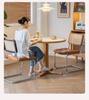 Used Light Luxury Rattan-Style Dining Chair – Stylish, Ergonomic Back Support for Home, Office, or Balcony.