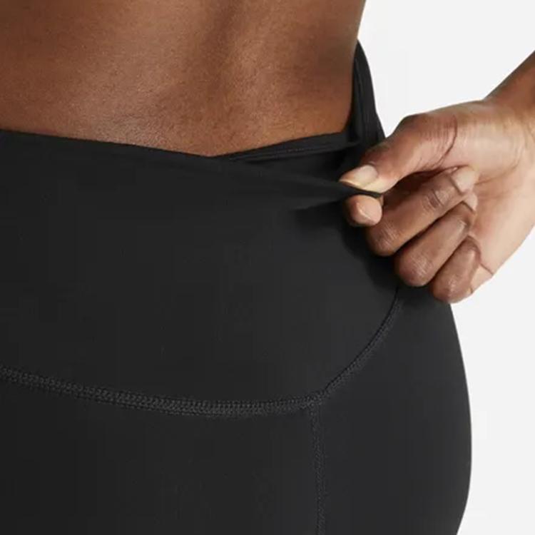 Nike Logo Print Sports Training Capris Women bottoms Black CZ9203-010