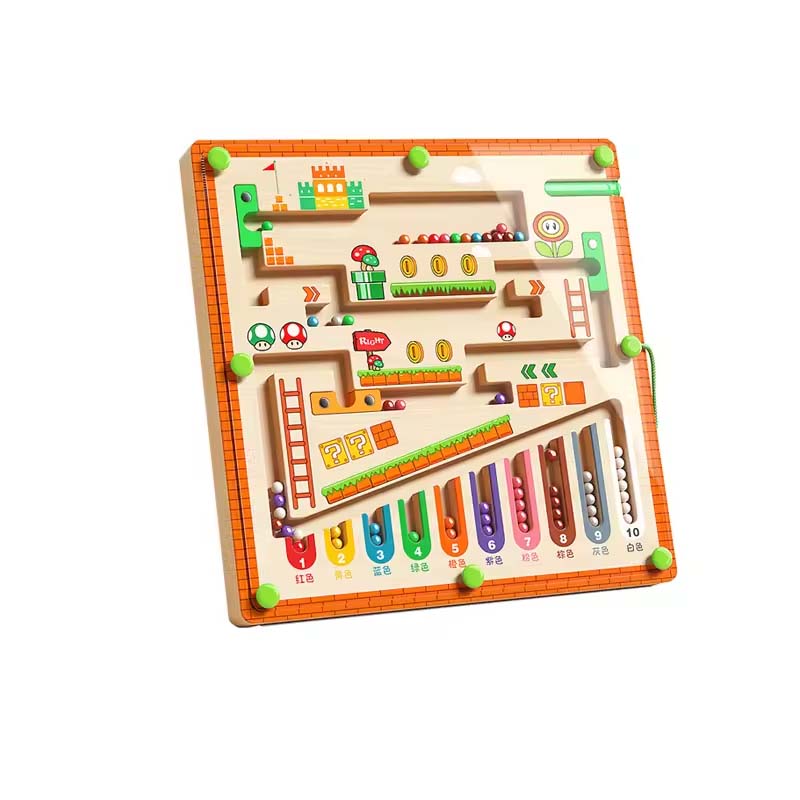 Children's Magnetic Maze Walking Ball Baby Concentration Training Writing Logic Thinking 3-4 Year Old Early Education Puzzle Toy