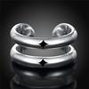Copper color Ring Minimalist Design Two Lines Open Ring Adjustable Size Unisex Jewelry For Women&Men Couple Ring For Lovers