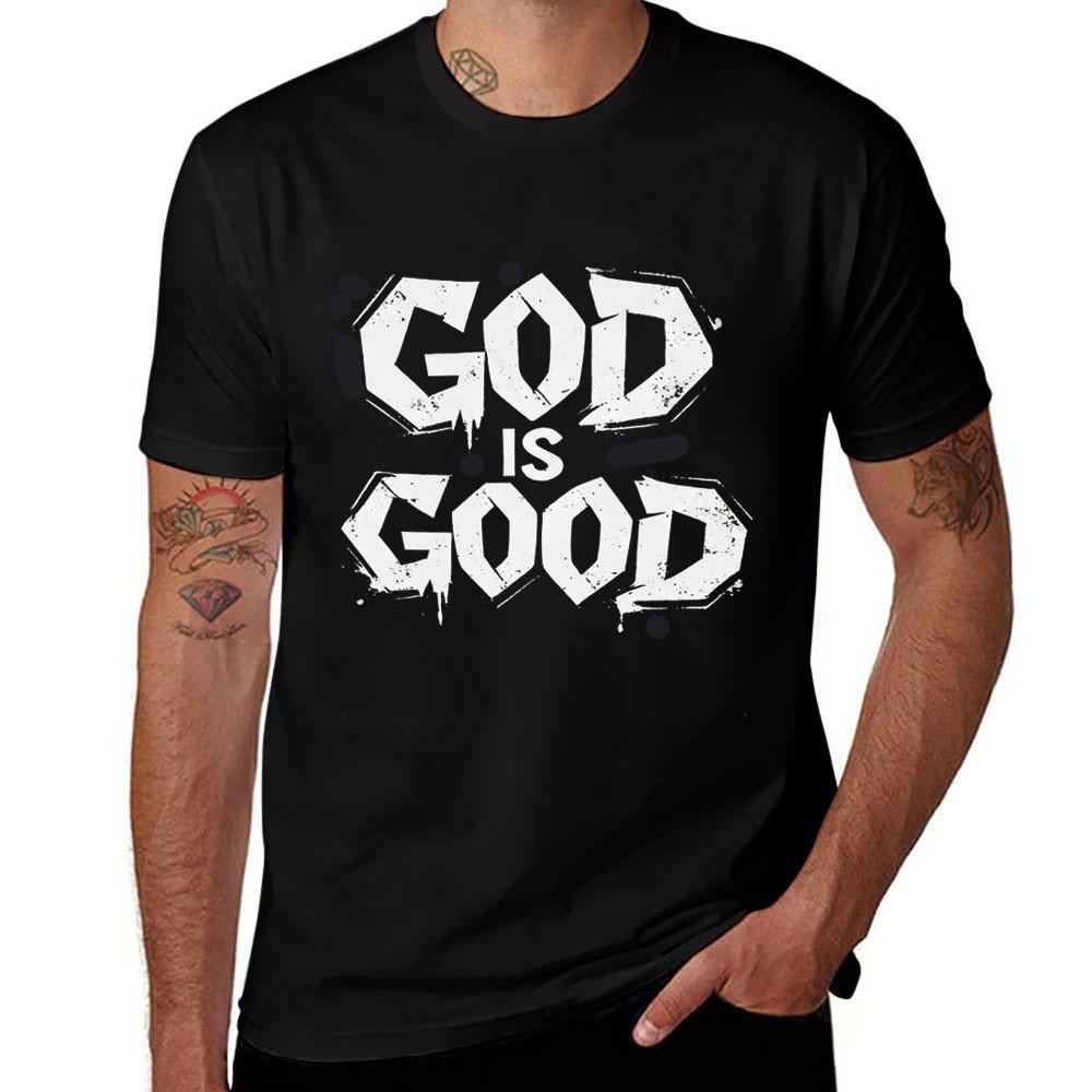 God Is Good Christian Faith Religious Distressed T-Shirt Gift for Men XXXXL