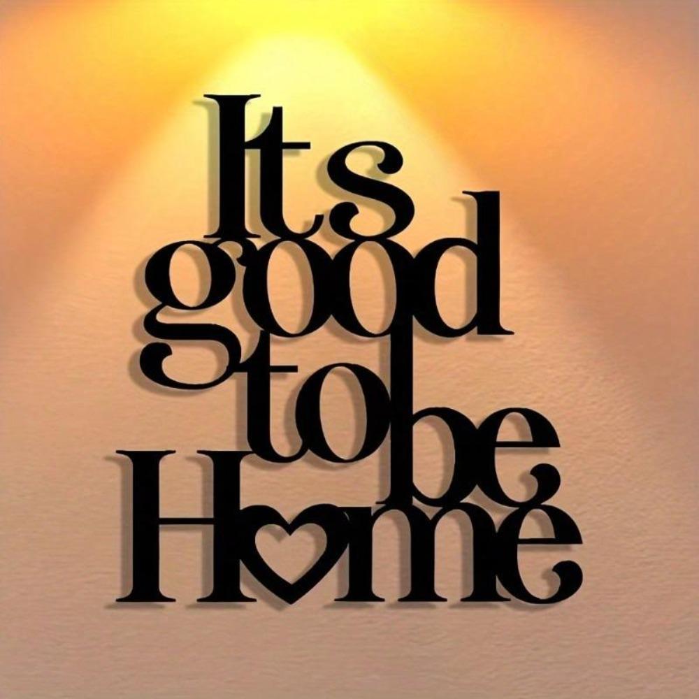 Metal Wall Art Vintage Farmhouse Decor Detachable Elegant Script Home Sign Gift for Living Room Kitchen Bedroom