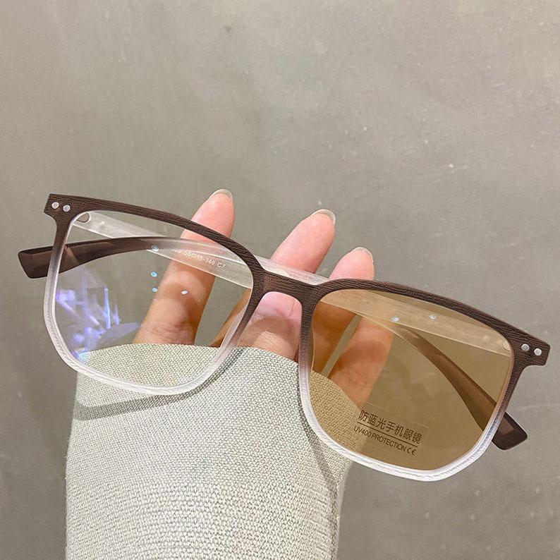 Neue photochrome Brille Anti-Blaulicht Computerbrille Unisex Farbverlauf Rahmen Anti-Augenbelastung Mode für Damen Herren