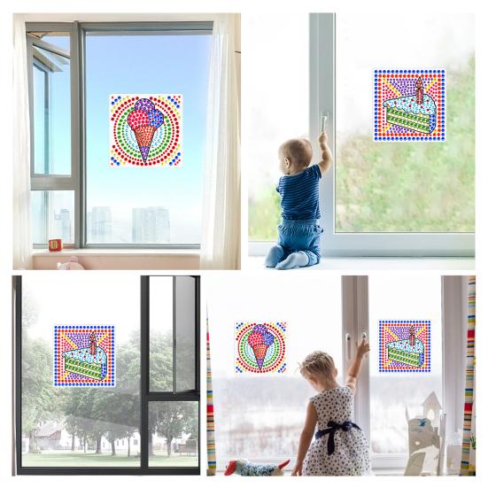 1 Set Diamant-Malerei-Aufkleber, Kreativität, DIY, Eiscreme-Muster, Strass-Aufkleber-Set