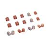 Fashion gentle caramel color nail art piece double color cold gray blue gradual change wearing nail jumping color nail art piece