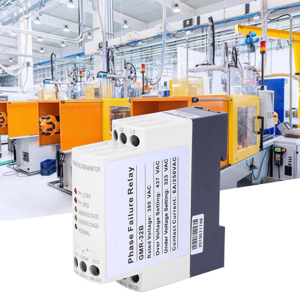 GMR 32B Overvoltage Undervoltage Phase Sequence Failure Protector Three Phase Relay 380VAC
