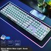 EWEADN TK100 Keyboard And Mouse Set, Office Typing Retro Peripherals, 104 Keys