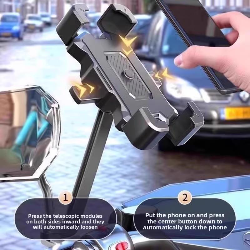 New electric vehicle mobile phone navigation holder for motorcycles, electric scooters, and bicycles, fixed and shockproof