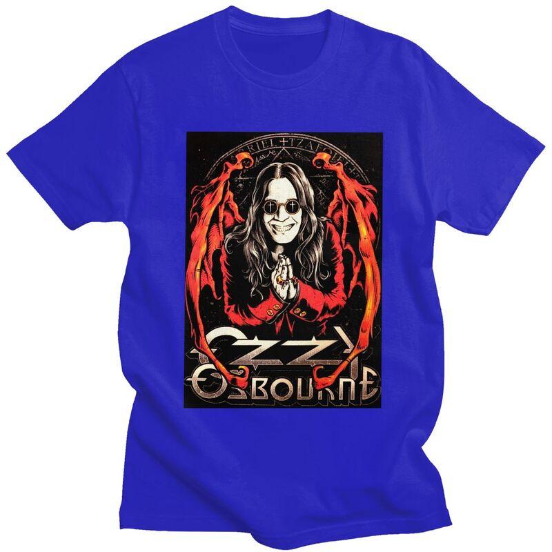 Custom Classic Heavy Metal Rock Ozzy Osbourne T Shirt Men ShortSleeve Tshirts Casual Tee Pure Cotton Oversized Tshirts Gift
