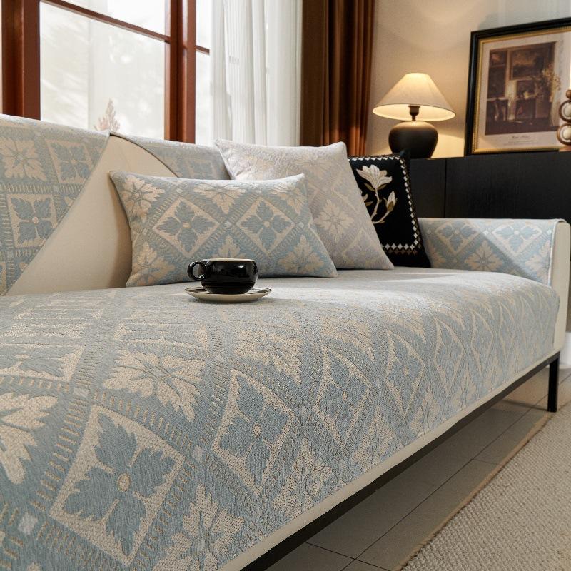 Chenille Sofakissen, Universell für alle Jahreszeiten, Rutschfest und Schmutzabweisend Sitzkissen, Einfaches Modernes Sofa, Armlehne, Rückenlehnenhandtuch, Abdecktuch