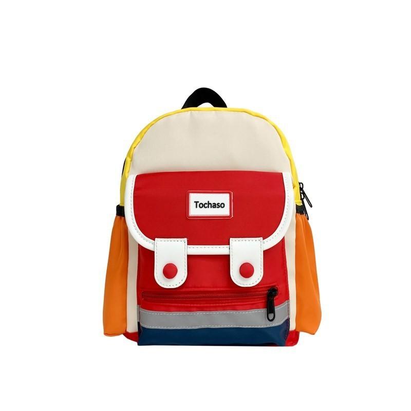 Stylish Korean Inspired Large Capacity Unisex Kids Backpack With Trendy Color Block Design