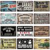 Vintage Dad's Garage Metal Tin Sign Decor Room Decoration Metal Plaque Garage Club Man Cave Bar Sign Poster Home Wall Decor
