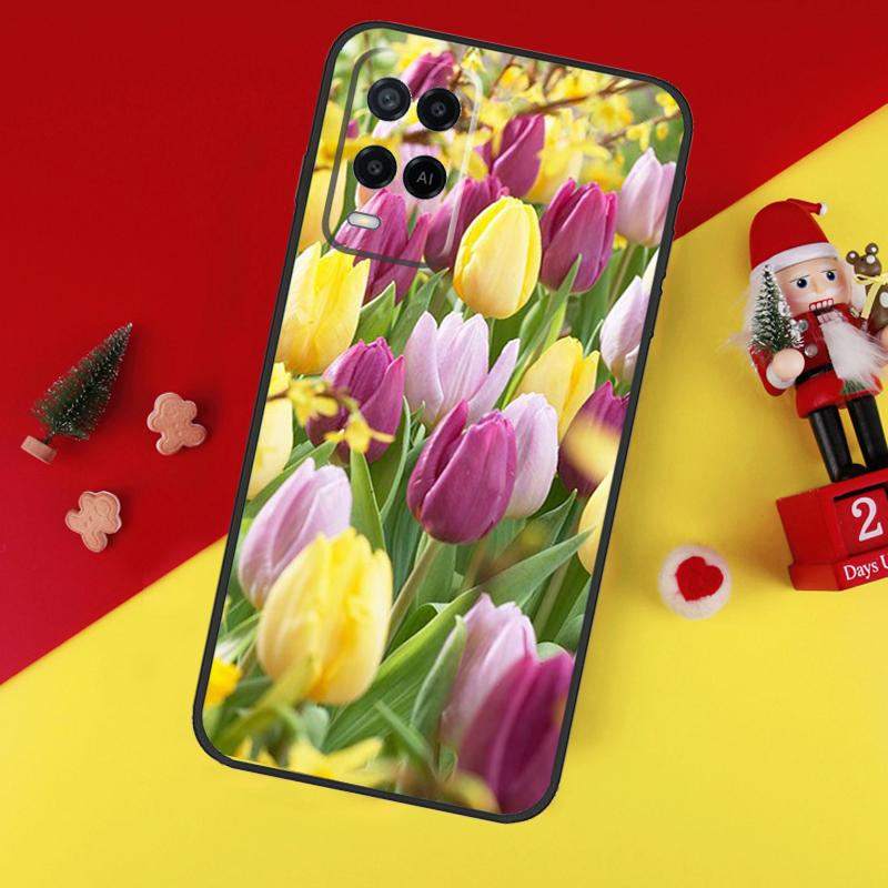 Tulip Flower Colorful Case For Oppo A5 A6 Pro A15 A57 A17 A54 A74 A94 A76 A16 A96 A40 A60 A80 A18 A38 A58 A78 A98