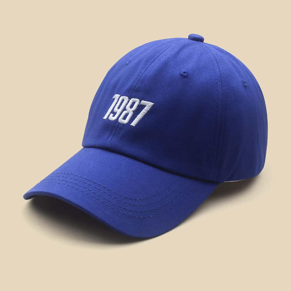 New Unisex Fashion Number 1987 Peaked Hats Korean Design Hats Baseball Cap Outdoor Street Casual Sun Hat  Sun Caps