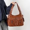Damska torba Hobo Vintage Miękka skóra PU Torba na ramię Duża pojemność Wielokieszeniowa Codzienna torebka na ramię z regulowanym paskiem Uniwersalna Torba do codziennych dojazdów