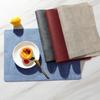 Cloth Placemat Faux Leather Table Mat Waterproof Oil-proof Non-slip Dinning Pad for Home Hotel