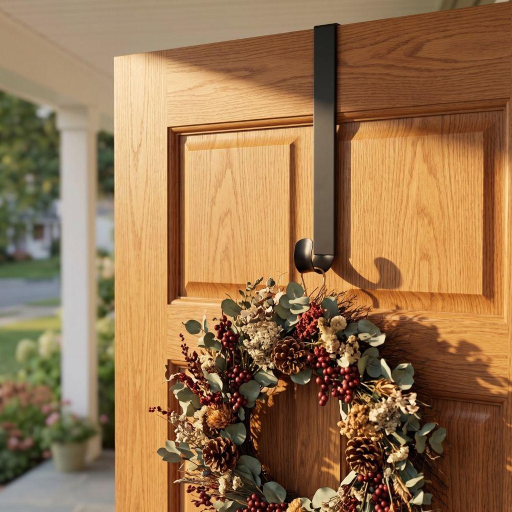 Iron Door Wreath Hook Retractable Over Door Hanger Convenient Wreath Hanger  Indoor Outdoor