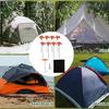 8Pcs Outdoor Tent Nails Campings Tent Peg with Hexagon Socket Ground Anchors Long Screw Thread Tent Canopies Stakes