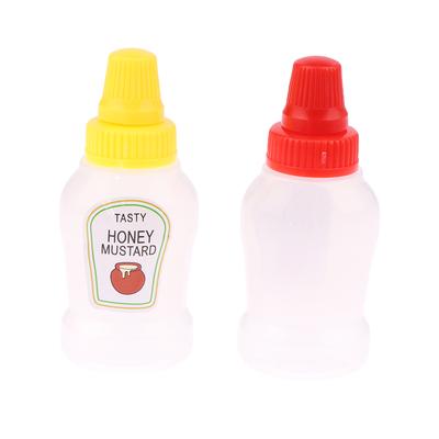 1/2Pcs Mini Tragbare Kleine Sauce Container Tomaten Sauciere Salat Dressing Öl Spray Flasche Ketchup Honig Senf