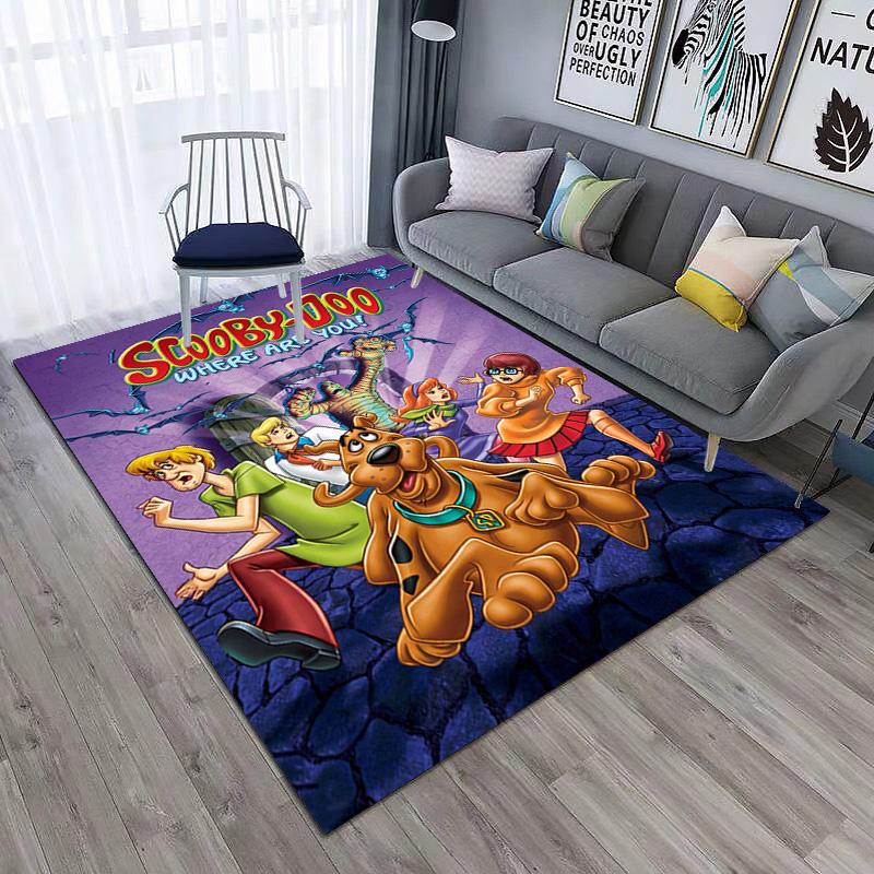 Halloween cartoon comedy adventure movie Scooby-Doo carpet is suitable for living room and bedroom doormats office balcony decorative carpet V12