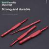 9Pcs Red Crochet DIY Handmade Knitting Tool, Aluminum Oxide Yarn Needle 2.0-6.0mm Crochet Kit