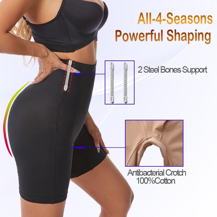 High-Waisted Tummy Control Seamless Pants with Anti-Slip Waistband & Steel Boning - Plus Size Body Shaping & Leg Slimming for Women