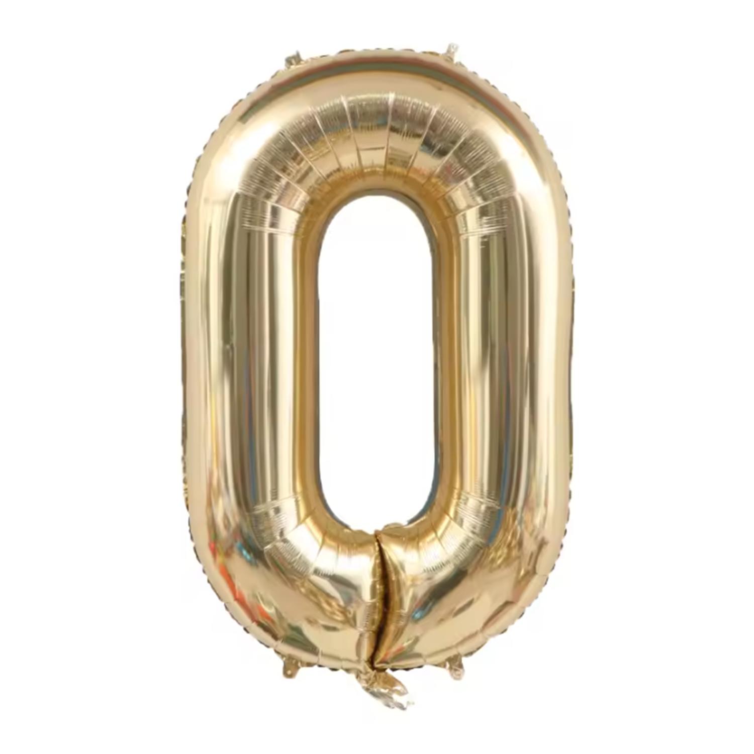 40 inch giant gold foil polyester film digital balloon, birthday party decoration, anniversary party supplies 40inch