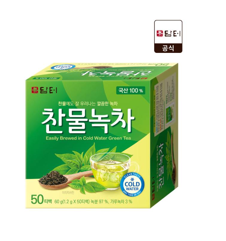 DAMTUH Cold Brew Green Tea Bags 50pcs – Refreshing Korean Iced Green Tea