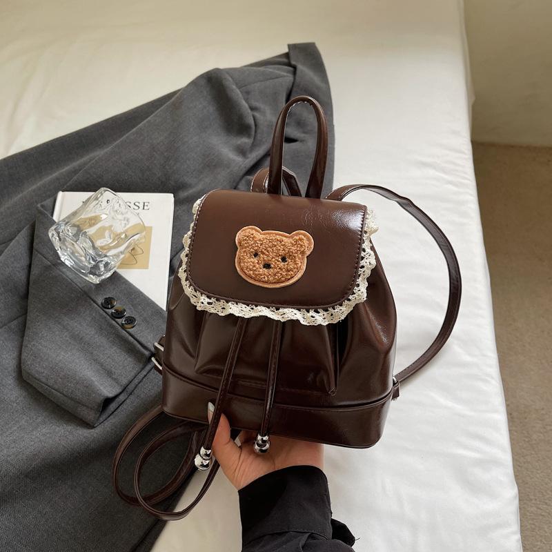 

Корейская инс девушка сумка женская 2025 новая осенняя ретро модный рюкзак нишевая высокая ценность сумка-мессенджер темно-коричневого