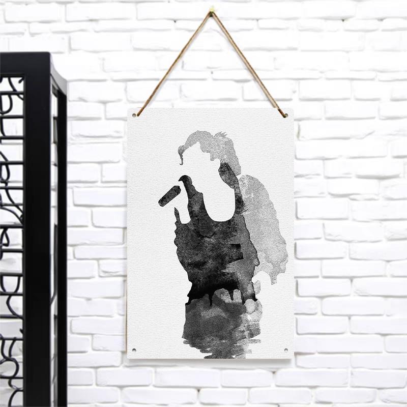 

Vintage Industrial Style Metal Iron Painting Living Room Wall Art Creative Home Decor Hanging Ornament 7.9x11.8In(20x30cm)